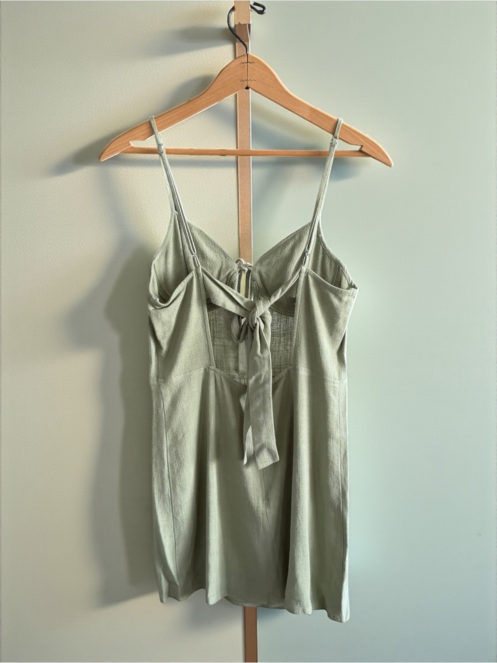 La Hearts Sage Green Spaghetti Strap Slip Dress - Picture 2 of 3